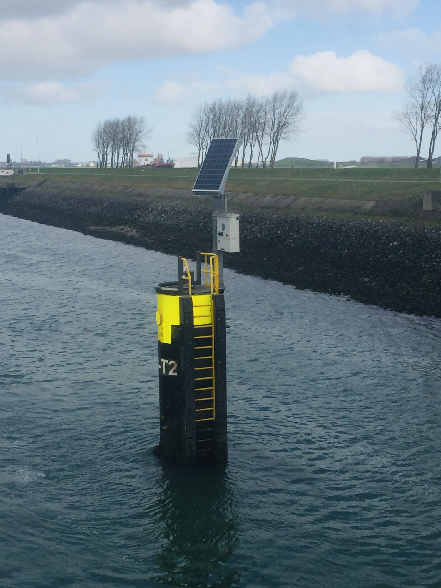 Solar powered lighting poles lock