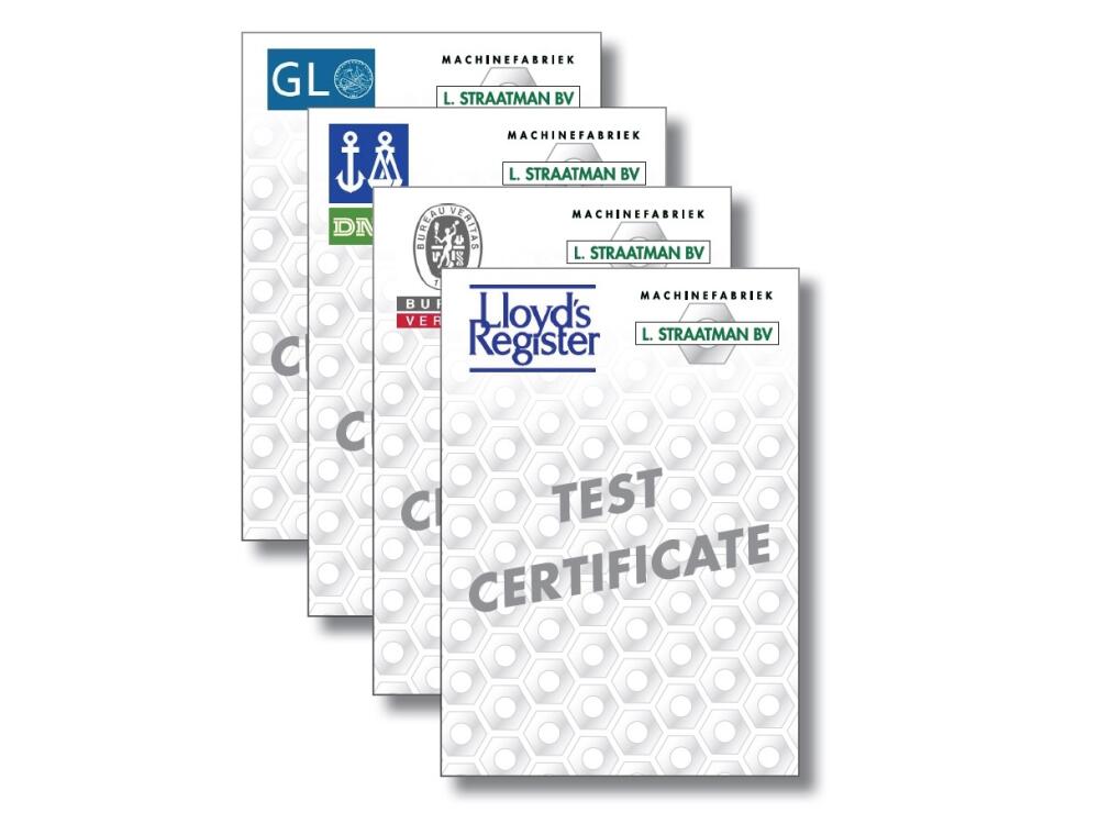certificados de prueba Straatman
