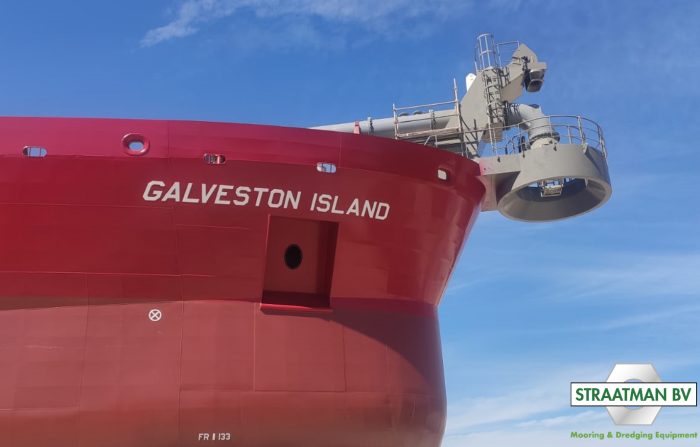 Straatman bow discharge assembly installed on Galveston Island